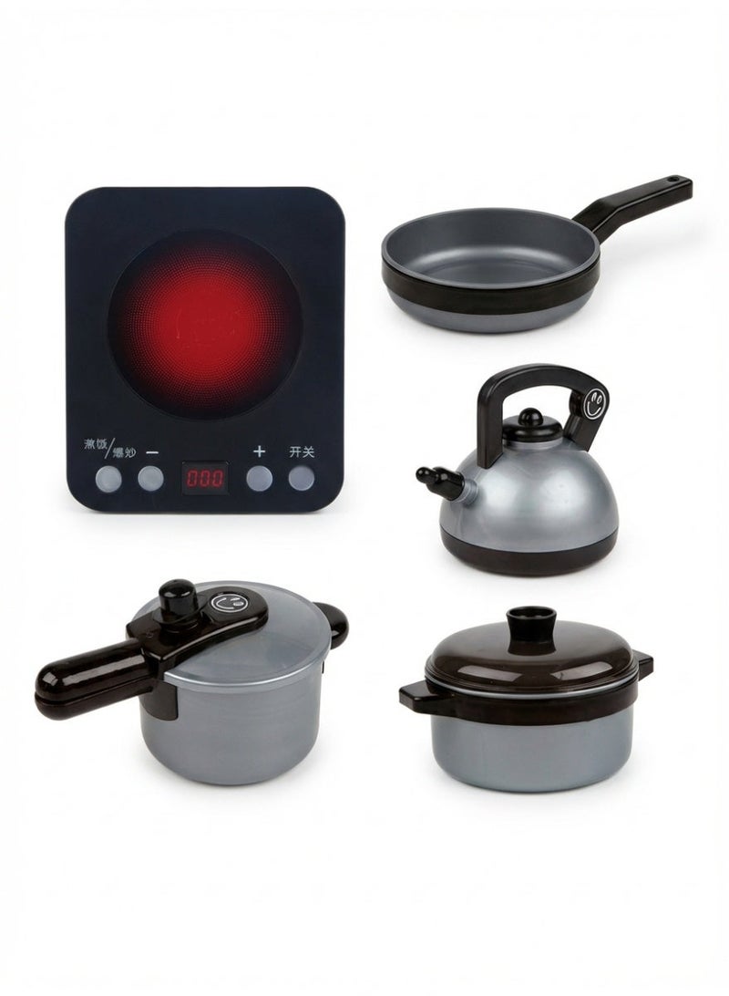 36 Pcs Toy Kitchen Pretend Play Set for Kids - Realistic Plastic Food & Cookware Toys, Educational Role Play Gift for Boys & Girls - Image 4